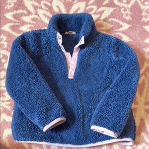 Crewcuts girls Blue Fleece Sweater with Quarter-Zip size XS